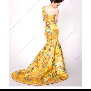 Mermaid Brocade Asian inspired gown / dress